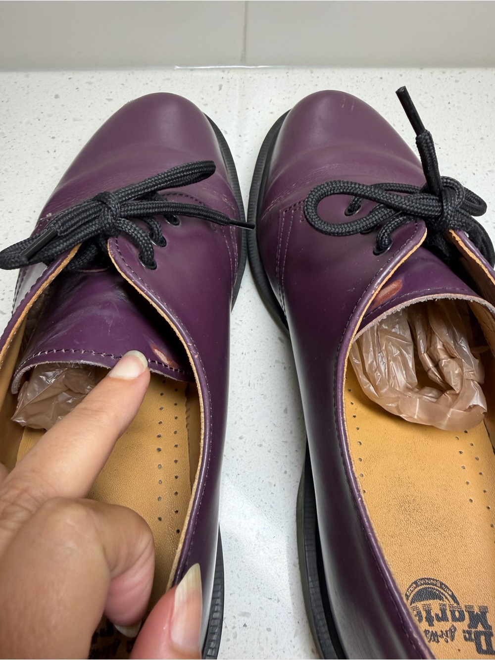 Dr. Martens 1461 Made In England Purple Derbies US 9 UK 8 VINTAGE shoes men’s - Picture 15 of 16